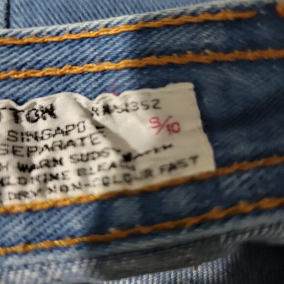 Vintage Renard Jeans Blue High Waist Straight Bareback 80s French Cut Tight 25 - Picture 12 of 16